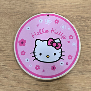 86906 WOODEN SILHOUETTES WITH STICKER ‘, Hello Kitty’ FOR DECORATION 85mm//1Pcs/   MULTICOLOR,   ,Material ,Easter, (5 0) ()