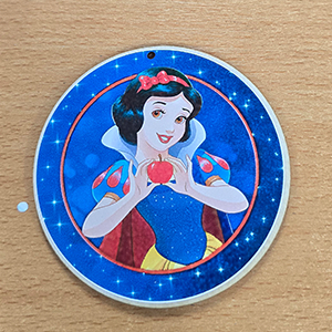 86908 WOODEN SILHOUETTES WITH STICKER ‘, Snow White’ FOR DECORATION 85mm//1Pcs/   MULTICOLOR,   ,Material ,Easter, (4 0) ()