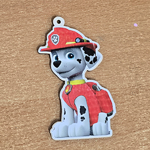 86910 WOODEN SILHOUETTES WITH STICKER ‘, PAW PATROL’ FOR DECORATION 85mm//1Pcs/   MULTICOLOR,   ,Material ,Easter, (10 0) ()