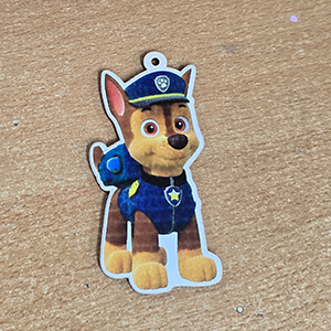86911 WOODEN SILHOUETTES WITH STICKER ‘, PAW PATROL’ FOR DECORATION 85mm//1Pcs/   MULTICOLOR,   ,Material ,Easter, (6 0) ()