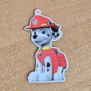 86912 WOODEN SILHOUETTES WITH STICKER ‘, PAW PATROL’ FOR DECORATION 85mm//1Pcs/   MULTICOLOR,   ,Material ,Easter, (7 0) ()