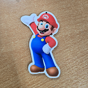 86913 WOODEN SILHOUETTES WITH STICKER ‘, Super Mario’ FOR DECORATION 95mm//1Pcs/   MULTICOLOR,   ,Material ,Easter, (6 0) ()