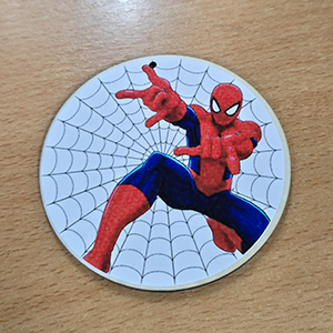 86921 WOODEN SILHOUETTES WITH STICKER ‘, Spiderman’ FOR DECORATION 85mm//1Pcs/   MULTICOLOR,   ,Material ,Easter, (6 0) ()
