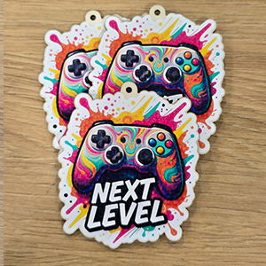 86924 WOODEN SILHOUETTES WITH STICKER ‘, JOYSTICK’ FOR DECORATION 100mm//1Pcs/   MULTICOLOR,   ,Material ,Easter, (2 3) ()