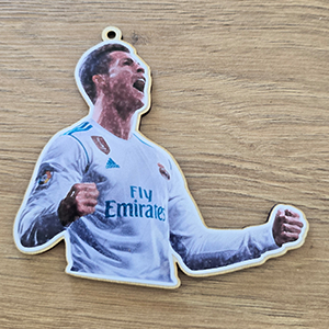 86926 WOODEN SILHOUETTES WITH STICKER ‘, Ronaldo -Football’ FOR DECORATION 100mm//1Pcs/ MULTICOLOR, ,Material ,Easter, (1 0) ()