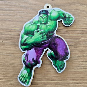 86927 WOODEN SILHOUETTES WITH STICKER ‘, Hulk’ FOR DECORATION 100X60mm/1Pcs/ MULTICOLOR, ,Material ,Easter, (3 0) ()