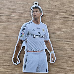 86928 WOODEN SILHOUETTES WITH STICKER ‘, Ronaldo -Football’ FOR DECORATION 104X61mm/1Pcs/ MULTICOLOR, ,Material ,Easter, (3 0) ()