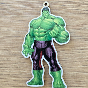 86929 WOODEN SILHOUETTES WITH STICKER ‘, Hulk’ FOR DECORATION 100X60mm/1Pcs/ MULTICOLOR, ,Material ,Easter, (4 0) ()