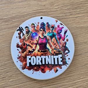 86930 WOODEN SILHOUETTES WITH STICKER ‘, FORTNITE’ FOR DECORATION 100X60mm/1Pcs/FORT MULTICOLOR, ,Material ,Easter, (1 0) ()