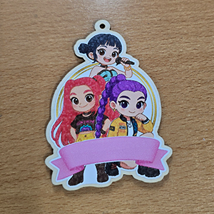 86932 WOODEN SILHOUETTES WITH STICKER ‘, KPOP DEMON’ FOR DECORATION 100mm//1Pcs/ MULTICOLOR, ,Material ,, (7 0) ()