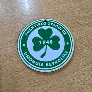 86935 Wooden Stickers with Teams ‘, FOOTBALL TEAMS, OMONOIA’ FOR DECORATION 60mm//1Pcs/ MULTICOLOR, ,Material ,,CHARMS (11 0) ()