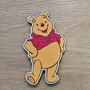 86936 Wooden Stickers with Teams ‘, WINNIE THE POOH’ FOR DECORATION 90X68mm/1Pcs/ MULTICOLOR, ,Material ,,CHARMS (4 0) ()