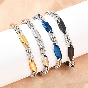 86968  Stainless Steel Cuban Link Chains  FOR JEWELLERY 20cm//1Pcs/   Steel COLOR,   ,Material ,, (5 0) ()