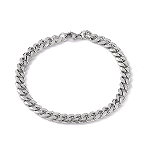 86982 STAINLESS STEEL CURB CHAIN BRACELETS  FOR JEWELLERY 20cm//1Pcs/   Steel COLOR,   ,Material ,, (0 0) ()