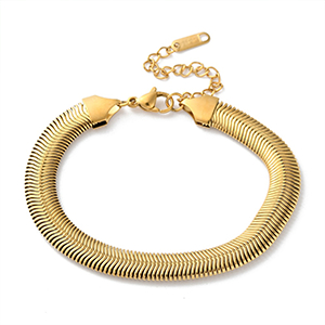 87005 STAINLESS STEEL LINK CHAIN BRACELETS  FOR JEWELLERY 18cm//1Pcs/  (18K) GOLD PLATED,   ,Material ,, (0 0) ()