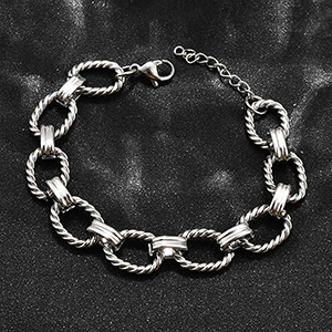 87007 STAINLESS STEEL LINK CHAIN BRACELETS  FOR JEWELLERY 18cm//1Pcs/   Steel COLOR,   ,Material ,, (0 0) ()