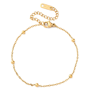 87011 STAINLESS STEEL SATELLITE CHAIN BRACELETS  FOR JEWELLERY 18cm//1Pcs/   GOLD PLATED,   ,Material ,, (0 0) ()