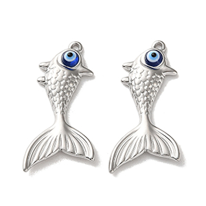 87088 Stainless Steel Fish  FOR JEWELLERY 34X18mm/1Pcs/   Steel COLOR, MICROPAVE  ,Material ,Summer,CHARMS (0 0) ()