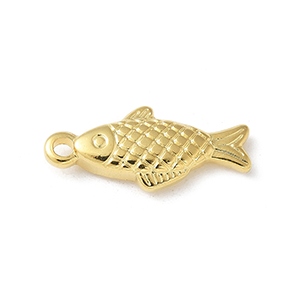 87106 Stainless Steel Fish  FOR JEWELLERY 21X9mm/1Pcs/  (IP 18k) GOLD PLATED,   ,Material ,Summer,CHARMS (0 0) ()