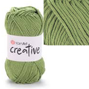 87159 YARNART CREATIVE COTTON YARN  FOR Baby Dolls 50gr/85Pcs/223-Μ  (YARNART) 235-GREEN, COTTON  ,Material , (0 0) ()