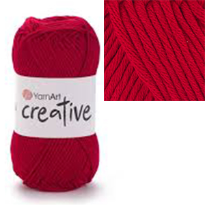 87162 YARNART CREATIVE COTTON YARN  FOR Baby Dolls 50gr/85Pcs/  (YARNART) 237-RED, COTTON  ,Material , (0 0) ()