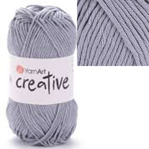 87164 YARNART CREATIVE COTTON YARN  FOR Baby Dolls 50gr/85Pcs/  (YARNART) 244-GREY, COTTON  ,Material , (0 0) ()