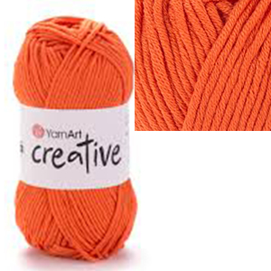 87165 YARNART CREATIVE COTTON YARN  FOR Baby Dolls 50gr/85Pcs/  (YARNART) 242-ORANGE, COTTON  ,Material , (0 0) ()