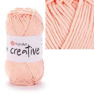 87167 YARNART CREATIVE COTTON YARN  FOR Baby Dolls 50gr/85Pcs/  (YARNART) 225-PEACH, COTTON  ,Material , (0 0) ()