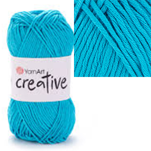 87169 YARNART CREATIVE COTTON YARN  FOR Baby Dolls 50gr/85Pcs/  (YARNART) 247-TURQUOISE, COTTON  ,Material , (0 0) ()