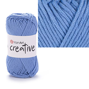87172 YARNART CREATIVE COTTON YARN  FOR Baby Dolls 50gr/85Pcs/  (YARNART) 239-LIGHT BLUE, COTTON  ,Material , (0 0) ()