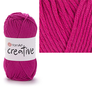 87174 YARNART CREATIVE COTTON YARN  FOR Baby Dolls 50gr/85Pcs/  (YARNART) 243-FUCHSIA, COTTON  ,Material , (0 0) ()