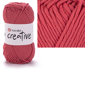 87175 YARNART CREATIVE COTTON YARN  FOR Baby Dolls 50gr/85Pcs/  (YARNART) 236-CORAL, COTTON  ,Material , (0 0) ()