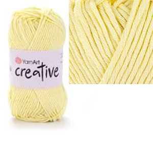 87176 YARNART CREATIVE COTTON YARN  FOR Baby Dolls 50gr/85Pcs/  (YARNART) 224-YELLOW, COTTON  ,Material , (0 0) ()