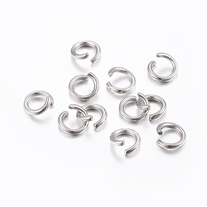 87196 STAINLESS STEEL OPEN JUMP RINGS FOR JEWELLERY 8X0.08mm/550Pcs/ Steel COLOR, ,Material STAINLESS STEEL, (0 0) ()