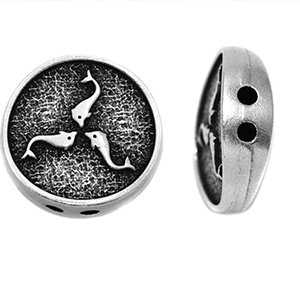 87206 METAL SHIELD CAST FOR COMBOLOI FOR KOMPOLOI 18mm//1Pcs//Ø2mm ANTIQUE Color, ,Material , (0 0) ()