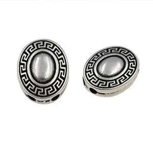 87207 METAL SHIELD CAST FOR COMBOLOI FOR KOMPOLOI 18X14mm/1Pcs//Ø2.5mm ANTIQUE Color, ,Material , (0 0) ()