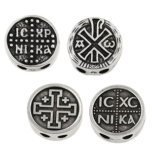 87213 METAL SHIELD CAST FOR COMBOLOI FOR KOMPOLOI 16mm//1Pcs//Ø3mm ANTIQUE COLOR, ,Material , (0 0) ()
