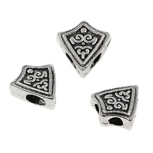 87215 METAL SHIELD CAST FOR COMBOLOI FOR KOMPOLOI 11X12mm/1Pcs//Ø2.5mm ANTIQUE COLOR, ,Material , (0 0) ()