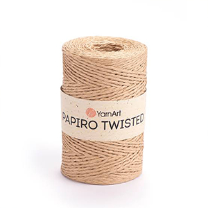 87226 YARNART PAPIRO TWISTED FOR HANDBAGS,HUTS 100gr/170Meters/PAPIRO 1302-BEIGE, 100% RAFIA PAPER ,Material ,SUMMER, (10 0) ()