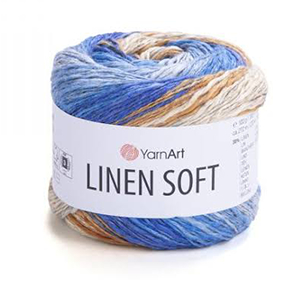 87229 YARNART LINEN SOFT 30% LINEN 36% VISCOSE 34% COTTON  ΓΙΑ ΡΟΥΧΑ 100gr/~272Ματσάκι   7411-ΠΟΛΥΧΡΩΜΑ,   ,ΣΥΝΘΕΣΗ ,ΚΑΛΟΚΑΙΡΙΝΑ,ΠΛΕΚΕΤΕ ΜΕ ΒΕΛΟΝΕΣ No 4-5 (4 0) (0gr) ()