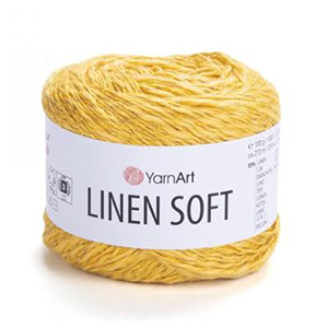 87231 YARNART LINEN SOFT 30% LINEN 36% VISCOSE 34% COTTON FOR Textile 100gr/272Skein/ 7306-YELLOW, ,Material ,SUMMER, (0 0) ()