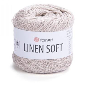 87235 YARNART LINEN SOFT 30% LINEN 36% VISCOSE 34% COTTON FOR Textile 100gr/272Skein/ 7304-BEIGE, ,Material ,SUMMER, (0 0) ()