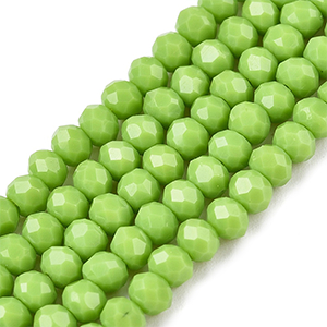 87259 RONDELLE GLASS BEADS FOR JEWELLERY 4X3mm/105Pcs//Ø0.4mm LIGHT GREEN COLOR, FACETED ,Material GLASS,BEADS (0 0) ()