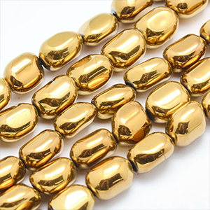 87264 Synthetic Hematite nuggets FOR JEWELLERY 7X4mm/57Pcs/ GOLD PLATED,ELECTROPLATED ,Material SEMI PRECIOUS STONES,BEADS (0 0) ()