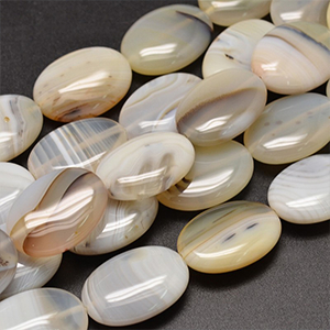 87265 NATURAL AGATE STONE BEADS OVAL SHAPE FOR JEWELLERY 26X18mm/16Pcs/ MULTICOLOR, ,Material ,BEADS (0 0) ()
