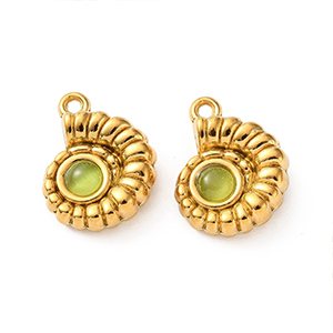 87272 STAINLESS STEEL CONCH CHARMS FOR JEWELLERY 17X13mm/1Pcs/ (IP) GOLD PLATED, ,Material ,Summer,CHARMS (0 0) ()