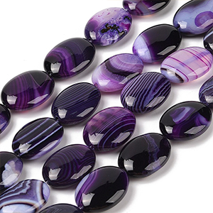 87275 NATURAL AGATE STONE BEADS OVAL SHAPE FOR JEWELLERY 18X24mm/16Pcs/ MULTICOLOR, ,Material ,BEADS (0 0) ()