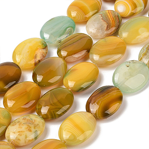 87276 NATURAL AGATE STONE BEADS OVAL SHAPE FOR JEWELLERY 18X24mm/16Pcs/ MULTICOLOR, ,Material ,BEADS (0 0) ()