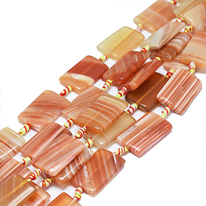 87280 NATURAL AGATE BEADS FOR JEWELLERY 30X20mm/11Pcs/ MULTICOLOR, ,Material ,BEADS (0 0) ()