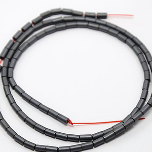 87287 Non Magnetic Synthetic Hematite Column Beads FOR JEWELLERY 4X2mm/100Pcs/ BLACK COLOR, ,Material ,BEADS (0 0) ()